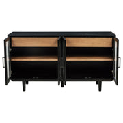 Middleton 4-door Sideboard Server with Dual Drawers Black - 108545BLK