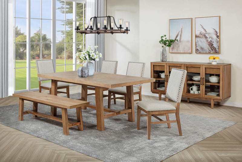 Middleton 60-inch Wood Backless Dining Bench Natural Brown - 108543