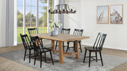 Middleton 7-piece Extension Leaf Dining Set Brown and Black - 108540-S7B
