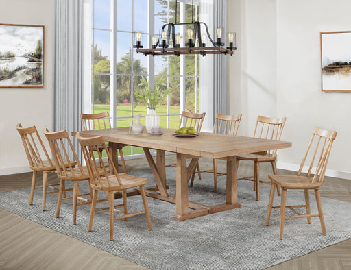 Middleton 9-piece Extension Leaf Dining Set Natural Brown - 108541-S9N