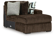 Midnight-Madness 3-Piece Double Chaise Sectional and Ottoman - 98104U8