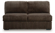 Midnight-Madness 3-Piece Double Chaise Sectional and Ottoman - 98104U8