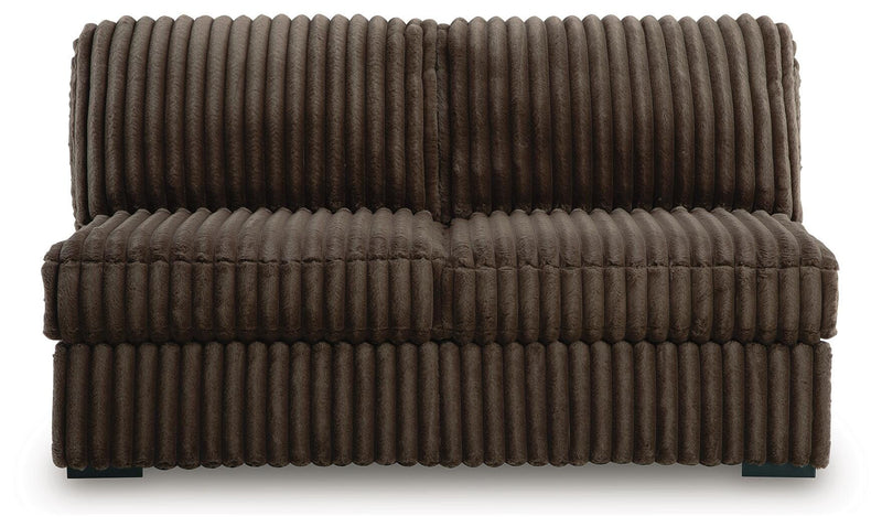 Midnight-Madness 3-Piece Double Chaise Sectional and Ottoman - 98104U8