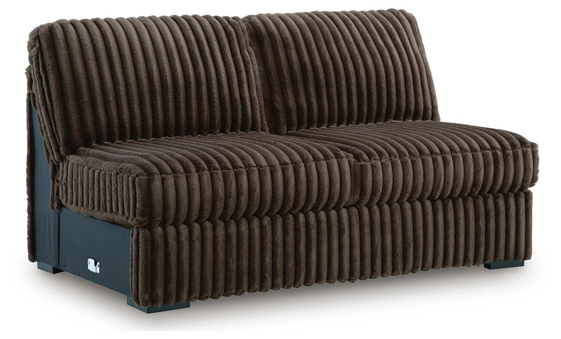 Midnight-Madness 3-Piece Double Chaise Sectional and Ottoman - 98104U8