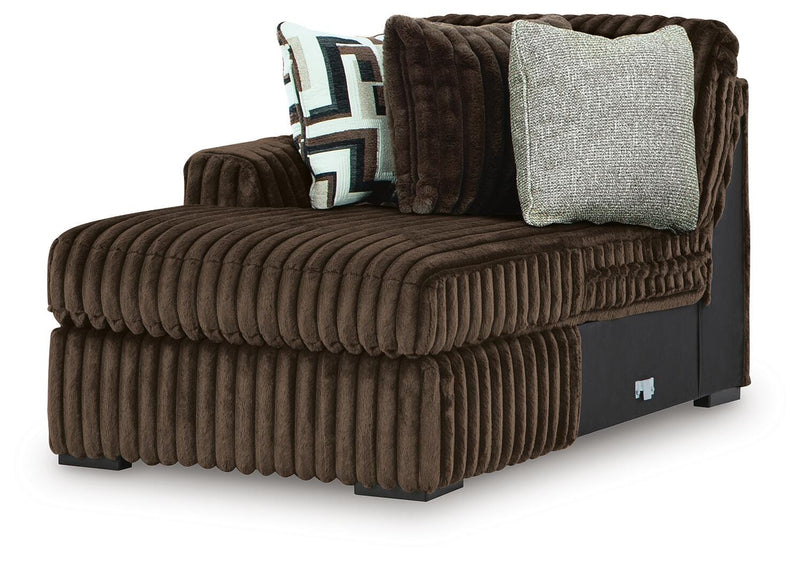 Midnight-Madness 3-Piece Double Chaise Sectional and Ottoman - 98104U8