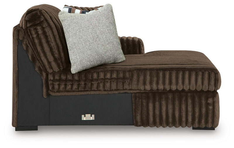 Midnight-Madness 4-Piece Sectional and Oversized Accent Ottoman - 98104U5