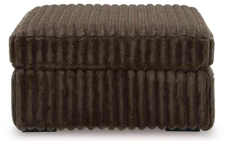 Midnight-Madness Chocolate Oversized Accent Ottoman - 9810408