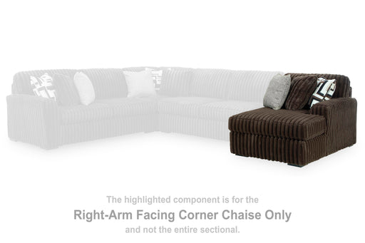 Midnight-Madness Chocolate Right-Arm Facing Corner Chaise - 9810417