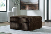 Midnight-Madness Chocolate Sofa, Loveseat and Oversized Accent Ottoman - 98104U2