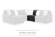 Midnight-Madness Gunmetal Armless Chair - 9810546