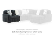 Midnight-Madness Gunmetal Left-Arm Facing Corner Chair - 9810564