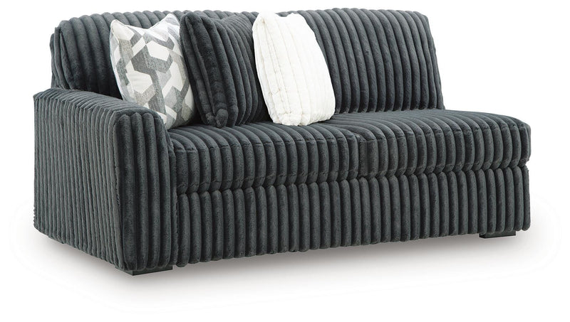 Midnight-Madness Gunmetal Left-Arm Facing Sofa - 9810566
