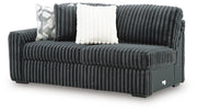 Midnight-Madness Gunmetal Left-Arm Facing Sofa - 9810566