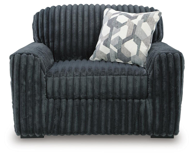 Midnight-Madness Gunmetal Oversized Chair - 9810523