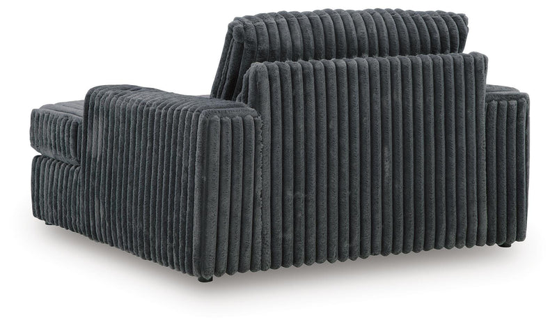Midnight-Madness Gunmetal Oversized Chaise - 9810515