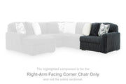 Midnight-Madness Gunmetal Right-Arm Facing Corner Chair - 9810565