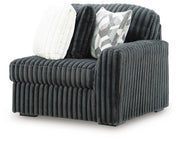 Midnight-Madness Gunmetal Right-Arm Facing Corner Chair - 9810565