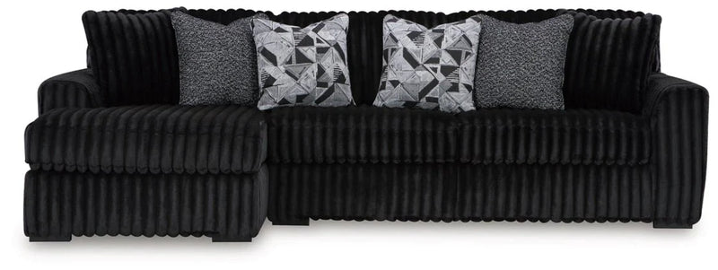 Midnight - Madness Onyx 2 - Piece LAF Sectional - Lara FurnitureSectional