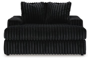 Midnight-Madness Onyx 2-Piece Sectional and Oversized Chaise - 98103U5