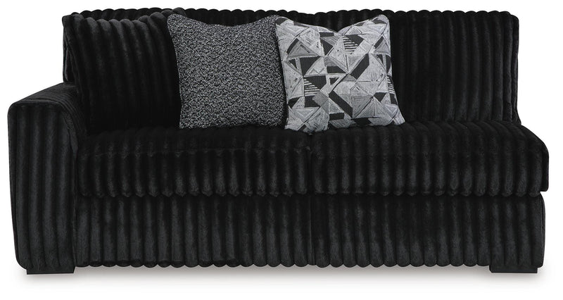 Midnight-Madness Onyx 2-Piece Sectional and Oversized Chaise - 98103U5