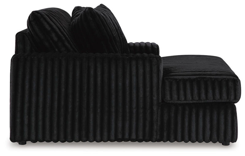 Midnight-Madness Onyx 2-Piece Sectional and Oversized Chaise - 98103U5
