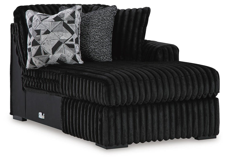 Midnight-Madness Onyx 2-Piece Sectional and Oversized Chaise - 98103U5