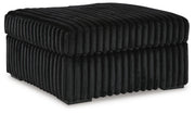 Midnight-Madness Onyx 3-Piece Sectional, Chaise and Oversized Accent Ottoman - 98103U1