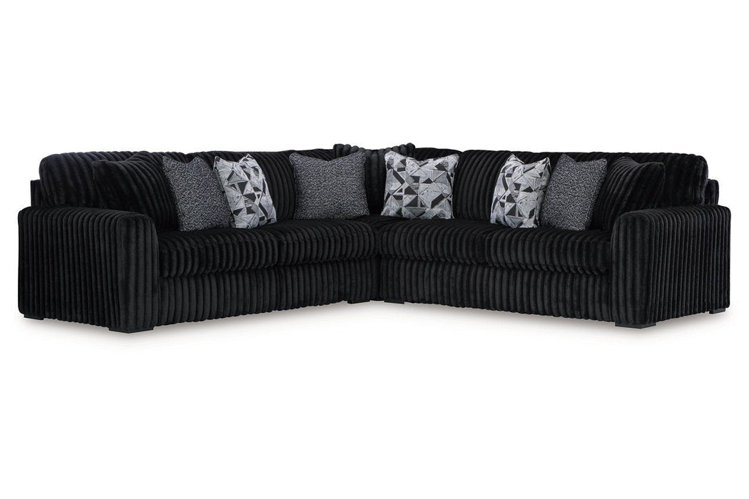 Midnight - Madness Onyx 3 - Piece Sectional - Gate FurnitureSectional