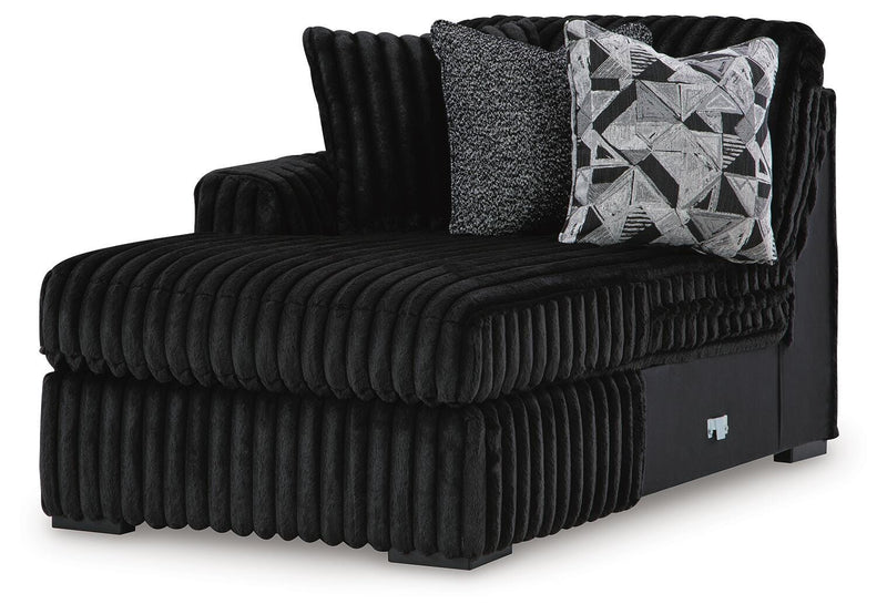 Midnight-Madness Onyx 3-Piece Sectional with Chaise - 98103S10