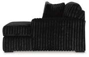Midnight-Madness Onyx 3-Piece Sectional with Chaise - 98103S9