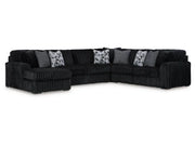 Midnight - Madness Onyx 4 - Piece LAF Sectional - Lara FurnitureSectional
