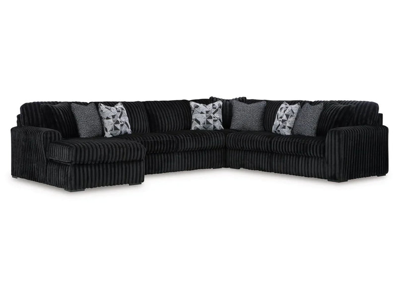 Midnight - Madness Onyx 4 - Piece LAF Sectional - Lara FurnitureSectional