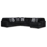 Midnight - Madness Onyx 4 - Piece RAF Sectional - Lara FurnitureSectional