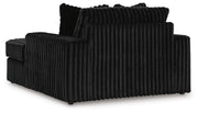 Midnight-Madness Onyx Oversized Chaise and Oversized Accent Ottoman - 98103U10
