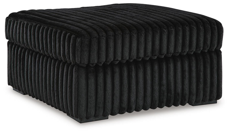 Midnight-Madness Onyx Oversized Chaise and Oversized Accent Ottoman - 98103U10