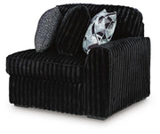 Midnight-Madness Onyx Right-Arm Facing Corner Chair - 9810365