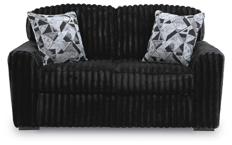 Midnight-Madness Onyx Sofa and Loveseat - 98103U9