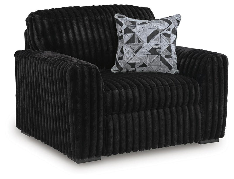 Midnight-Madness Oversized Chair and Ottoman - 98103U15