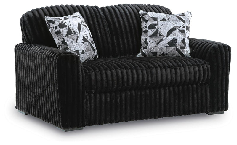 Midnight-Madness Sofa, Loveseat and Oversized Ottoman - 98103U13