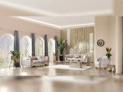 Milano Max 3-pieces (Sofa & Loveseat & Chair) Livingroom in Cream - 200-MAX-MIL-KEN020-DAR020-ELA020-321