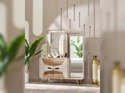 Milano Max Bedroom (Queen Frame With Headboard & Dresser With Mirror & 2 Nightstand) - 200-MAX-MIL-150-QB-SET