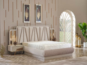 Milano Max Bedroom (Queen Frame With Headboard & Dresser With Mirror & 2 Nightstand) - 200-MAX-MIL-150-QB-SET