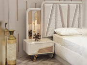 Milano Max Bedroom (Queen Frame With Headboard & Dresser With Mirror & 2 Nightstand) - 200-MAX-MIL-150-QB-SET