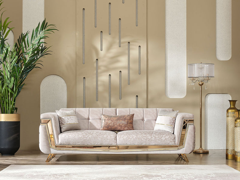 Milano Max Convertible Loveseat in Cream - 200-MAX-MIL-KEN020-DAR020-ELA020-2