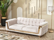 Milano Max Convertible Loveseat in Cream - 200-MAX-MIL-KEN020-DAR020-ELA020-2