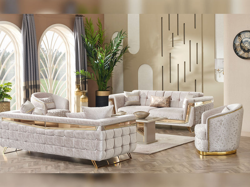 Milano Max Convertible Loveseat in Cream - 200-MAX-MIL-KEN020-DAR020-ELA020-2