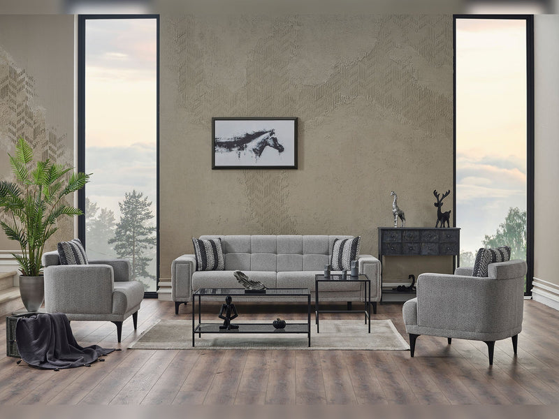Milano Ser Convertible Sofa in Grey - 200-SER-MIL-PINAR17-3