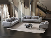 Milano Stationary Loveseat in Brown - 200-ST-MIL-CREMONA06-2