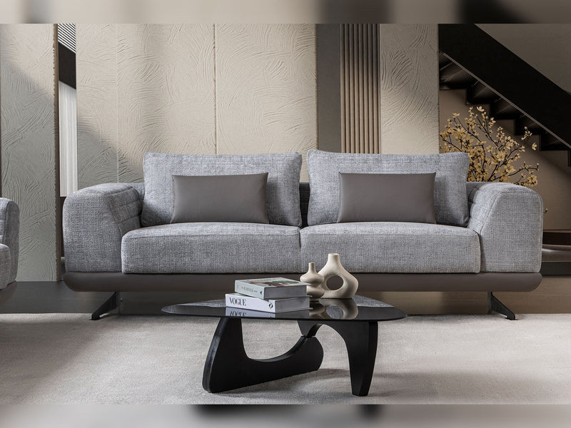 Milano Stationary Loveseat in Grey - 200-ST-MIL-CREMONA15-2