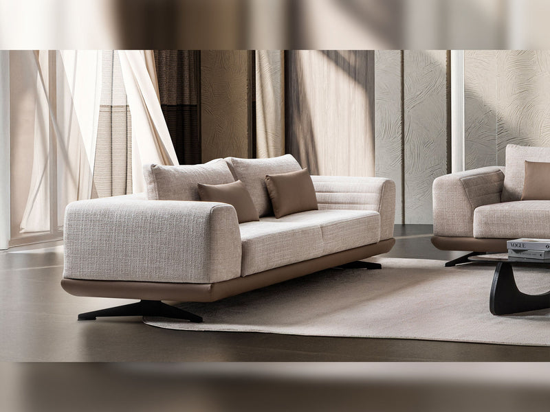 Milano Stationary Sofa in Brown - 200-ST-MIL-CREMONA06-321